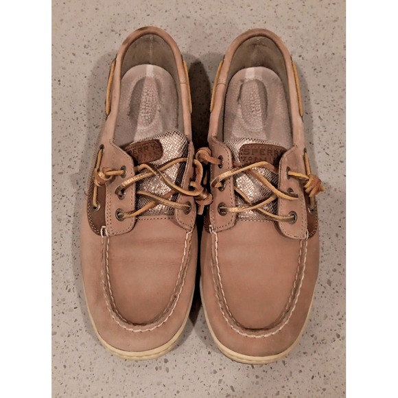 Sperry Women's Top-Sider Bluefish 2 Eye Boat Shoes Linen Oat Size 10 - Picture 7 of 12